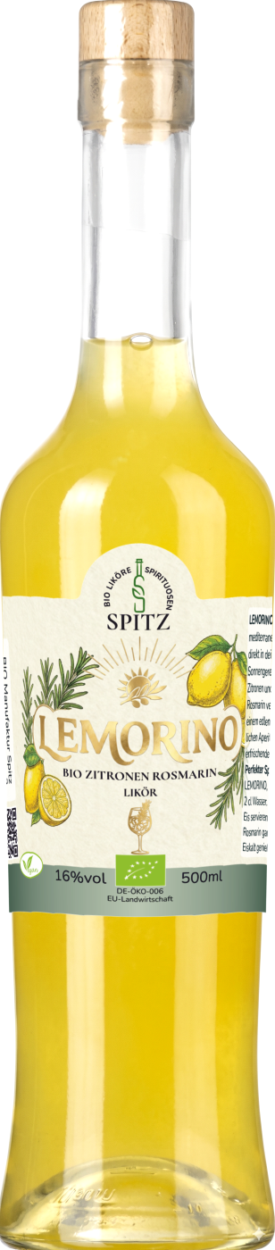 LEMORINO Bio Zitronen-Rosmarin-Likör 100ml