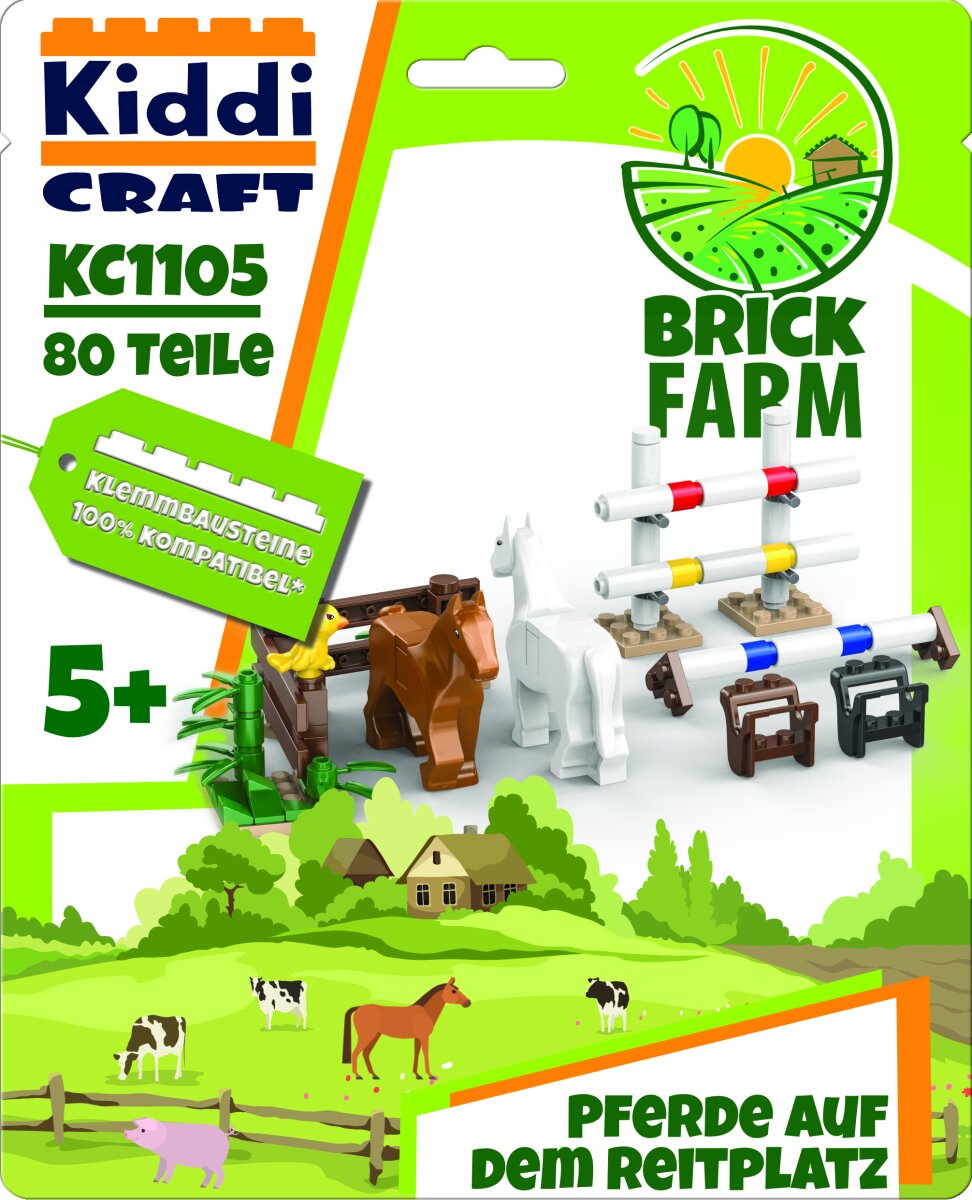 Kiddicraft Pferde auf dem Reitplatz
